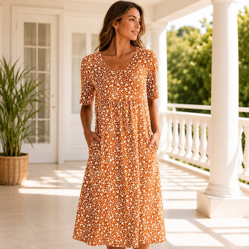 Yasmin - Short Sleeved Floral Dress