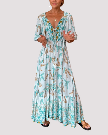 Ashley - Loose Floral Maxi Dress