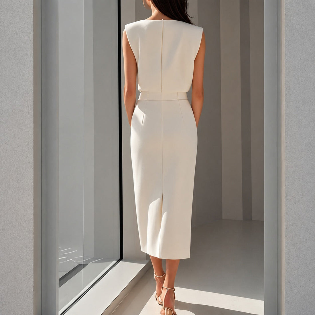 Ruth - Stylish Midi Dress with Split