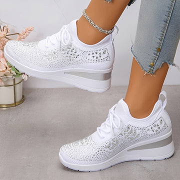 Elodie - Stylish Comfy Sneakers with Rhinestone Details