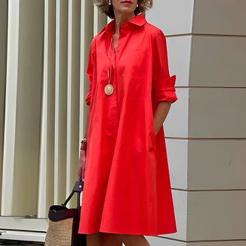 Alissa - Loose and comfortable midi dress for women