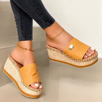 Camilla - Stylish Thick Wedge Sandals