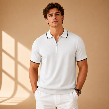 Leonard - Casual Zipper Polo Shirt