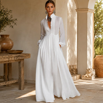 Kyran - Stylish Long Sleeved Maxi Dress