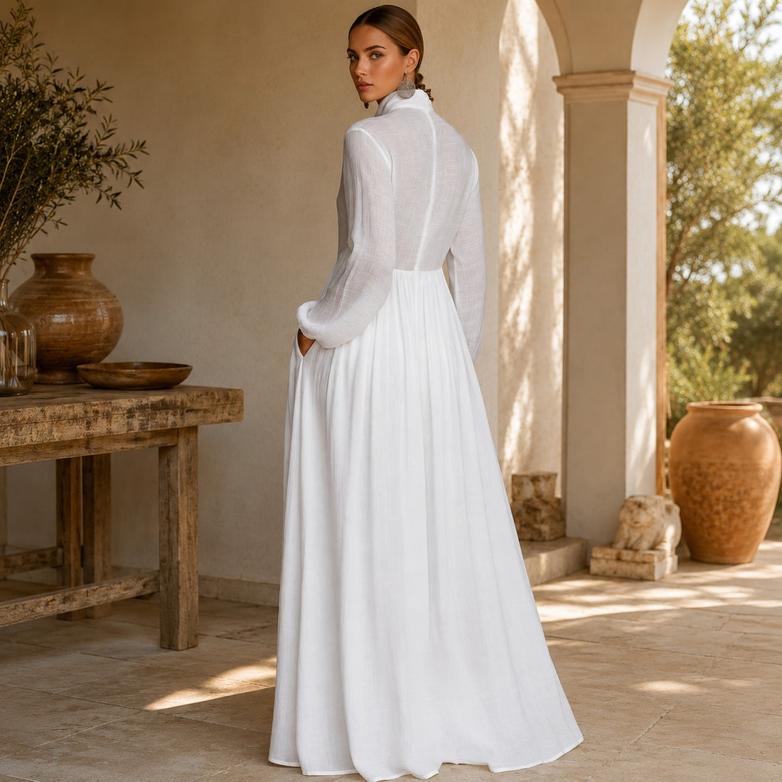 Kyran - Stylish Long Sleeved Maxi Dress