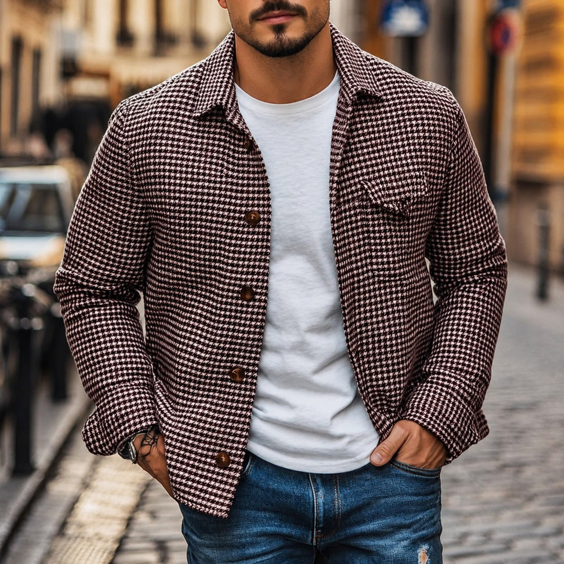Andrew - Classic Single Breasted Shirt Jacket