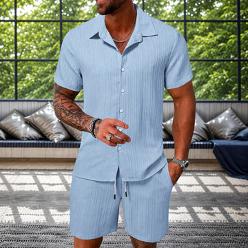 Albie - Relaxed Textured Shirt Set