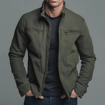Jaden - Casual Washed Zipper Jacket