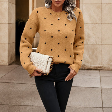 Karly - Women's sweater with polka dot pattern