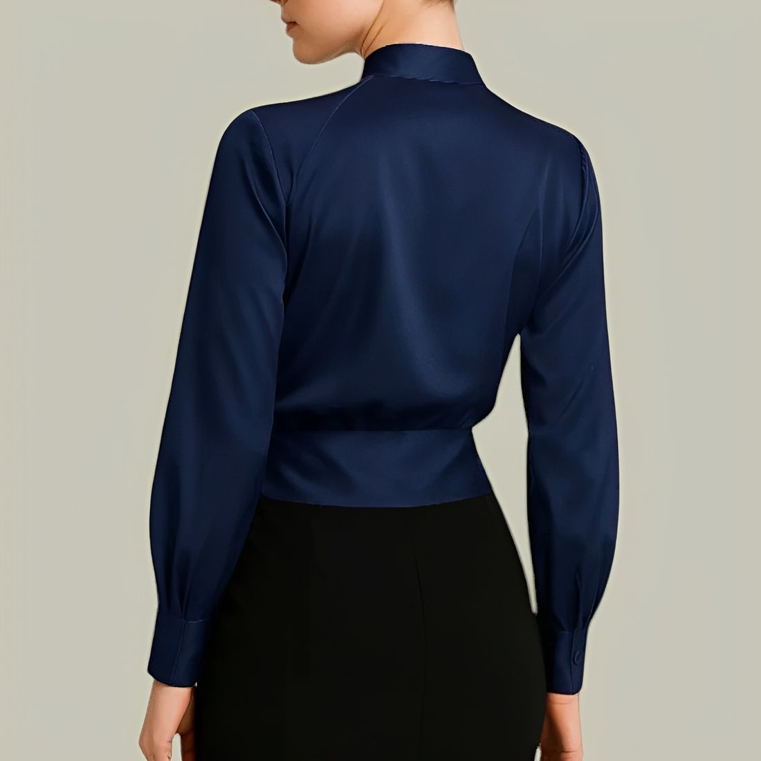 Livia - Elegant Long Sleeve Wrap Blouse