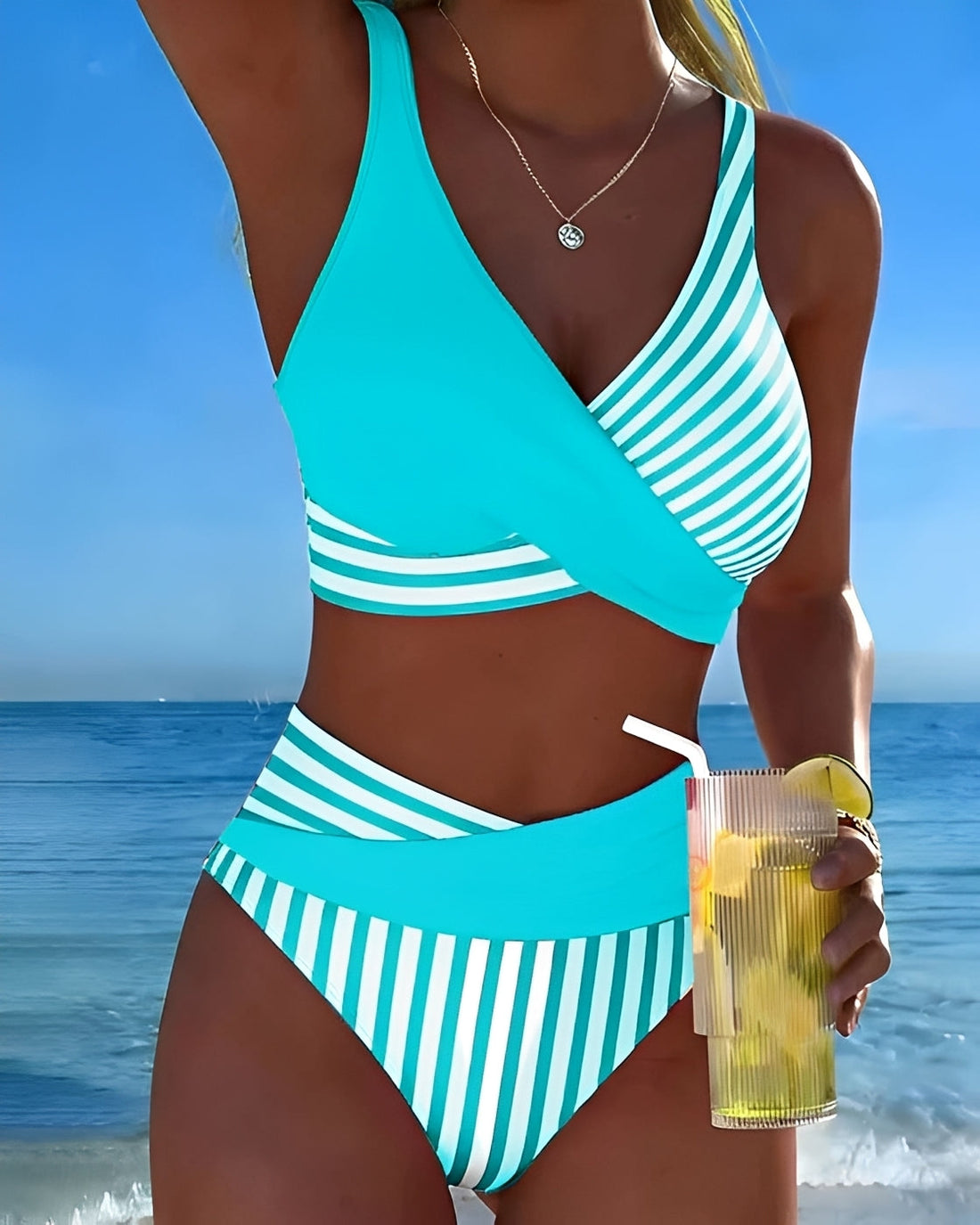 Angelica - Stylish Striped Bikini