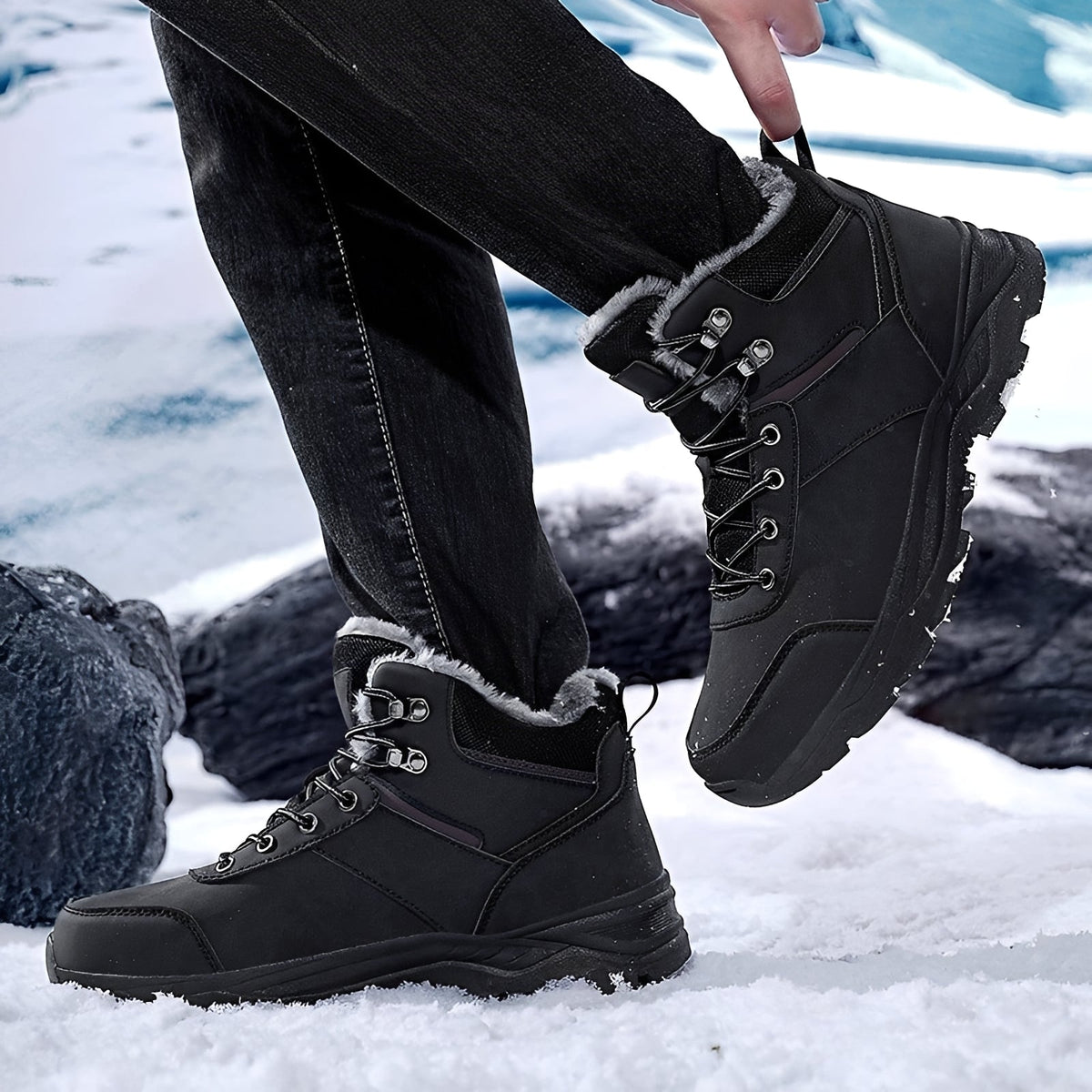 Franklin - Male Winter Boots for Outdoors, Warm