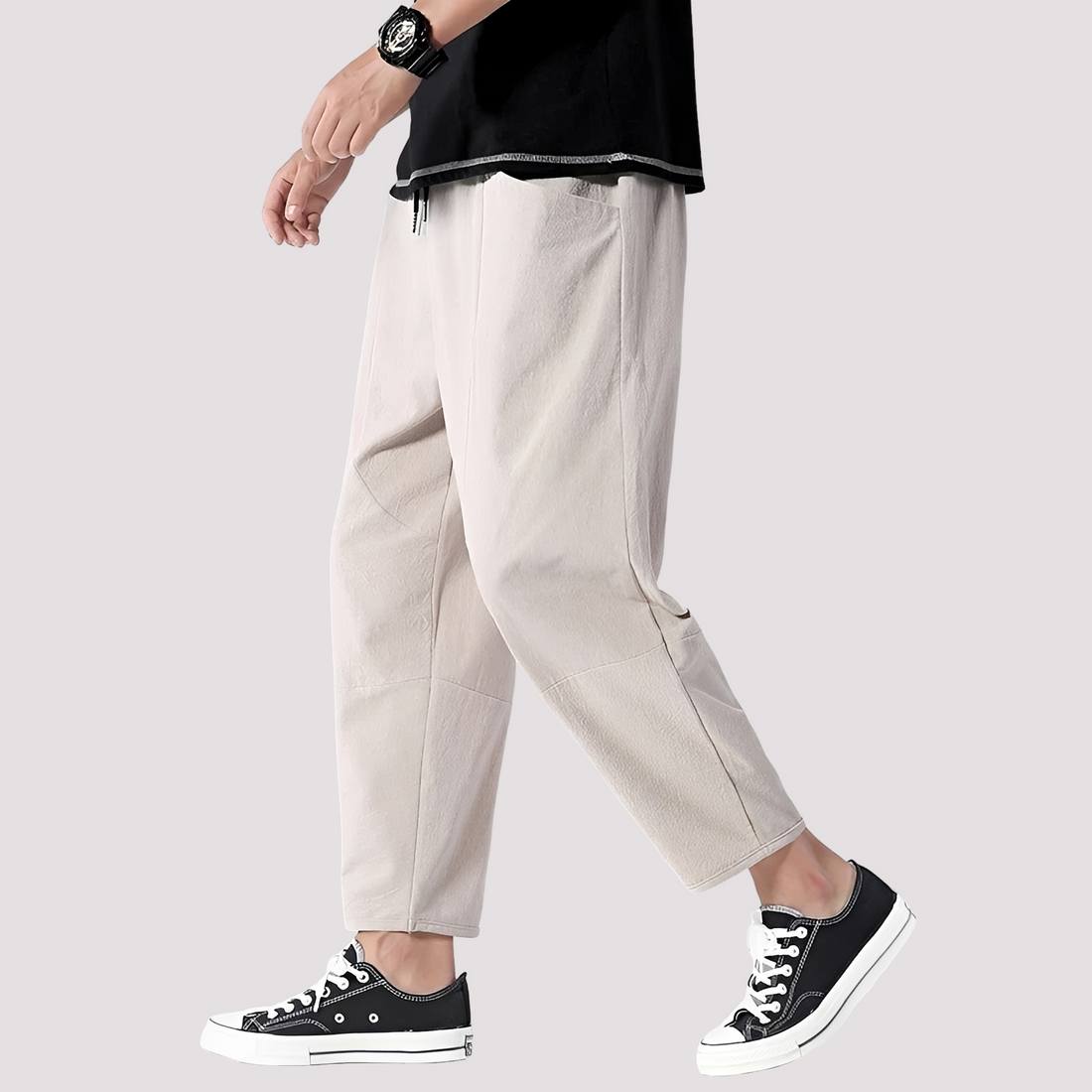 Hodges - Fashionable Loose Cropped Pants