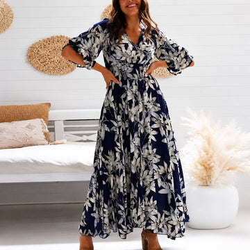 Michaela - Trendy Loose Floral Midi Dress