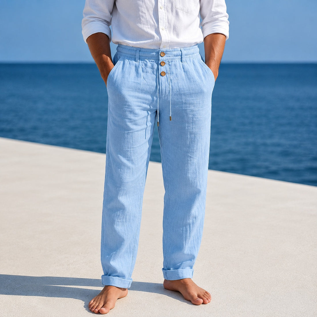Austin - Lightweight Drawstring Trousers