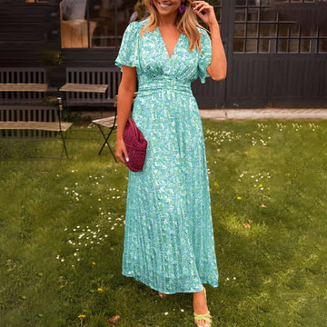 Ophelia - Fashionable V-Neck Dress