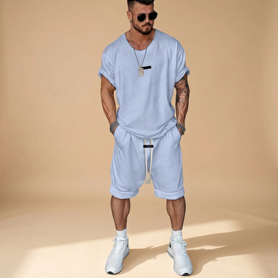 Alan - Relaxed  Shirt Shorts Set