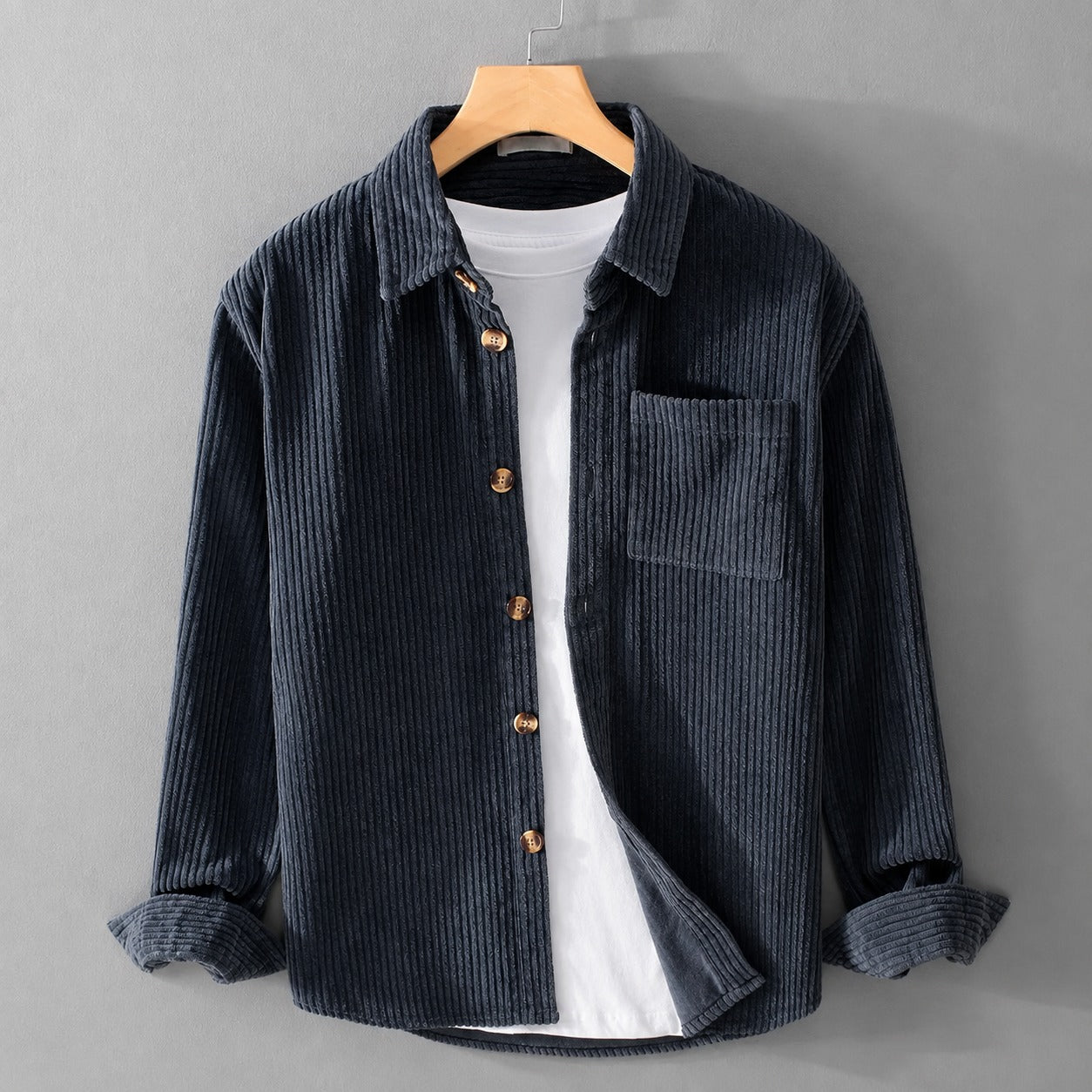 Ronald - Simple Shirt with Pocket for Men