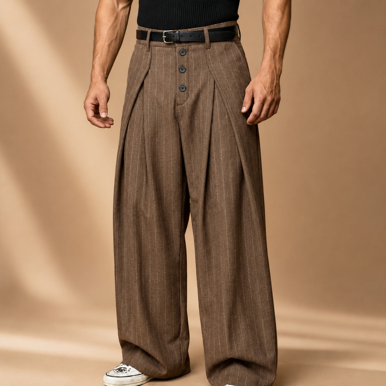 Farhan - Modern Stripe Wide-Leg Pants