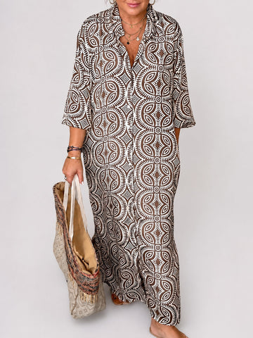 Liliana - Timeless Lapel Maxi Dress