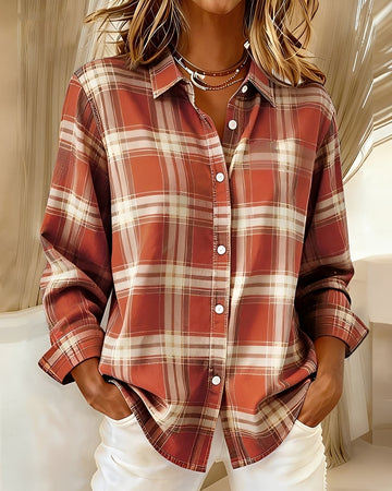 Eliza - Relaxed Long-Sleeve Plaid Shirt