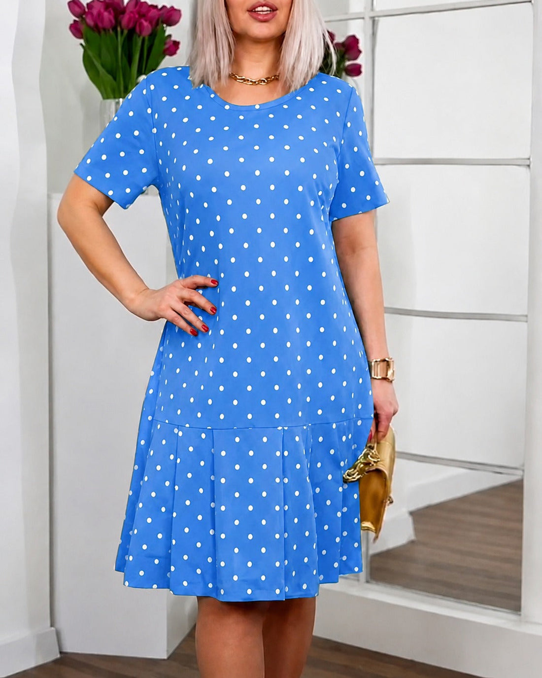 Amira - Relaxed Polka Dot Dress