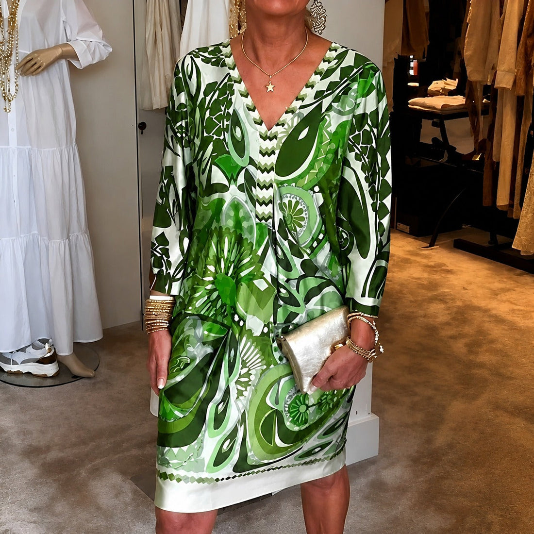 Talia - Trendy Patterned Dress
