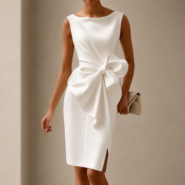 Esmee - Elegant Bowknot Mini Dress