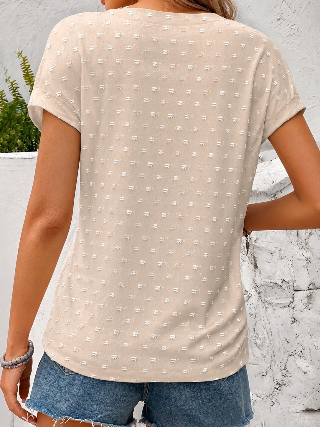 Cardena - Fashionable Drop Shoulder Top