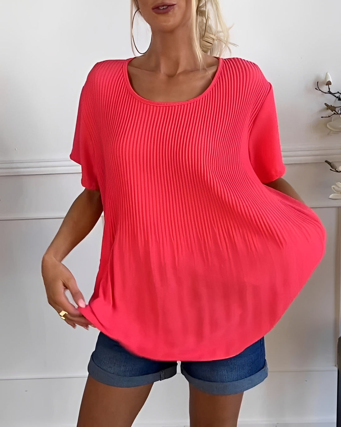 Faye - Casual Blouse with Pleats
