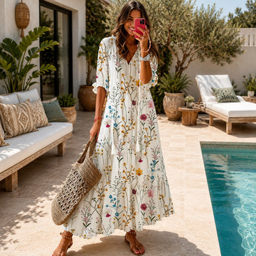 Lindsay - Loose Ruffle Bohemian Dress