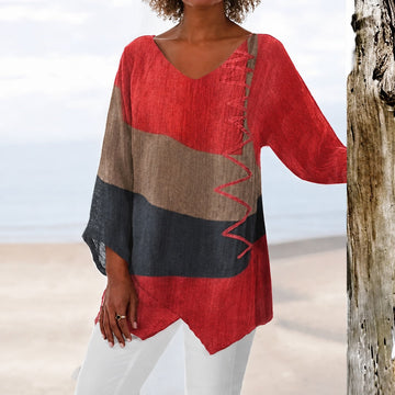 Eli - Colorful Blouse that Covers the Belly