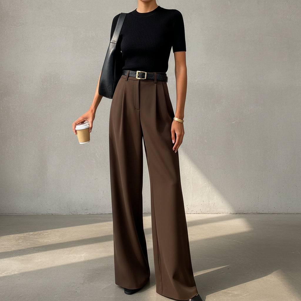 Marlene - Wide-leg pants without belt