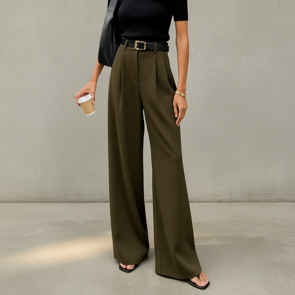 Marlene - Wide-leg pants without belt