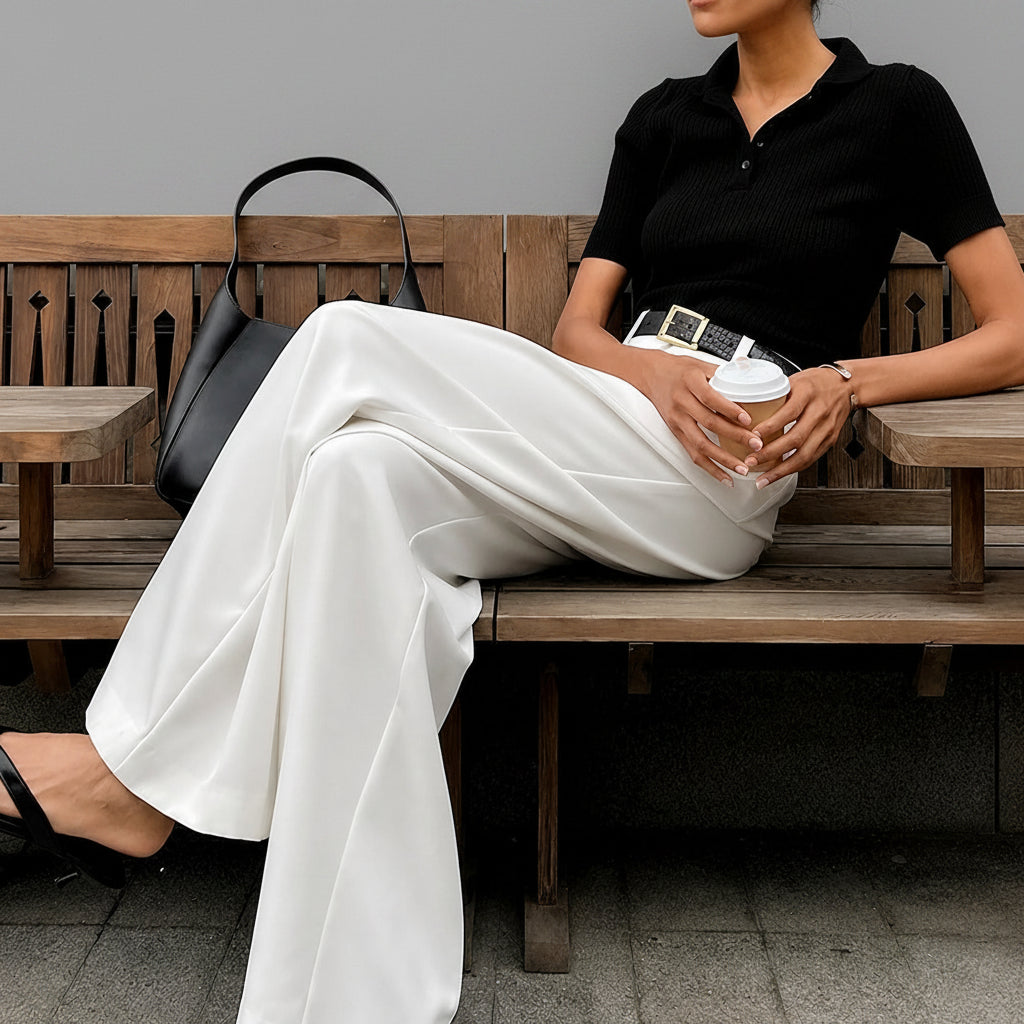 Marlene - Wide-leg pants without belt