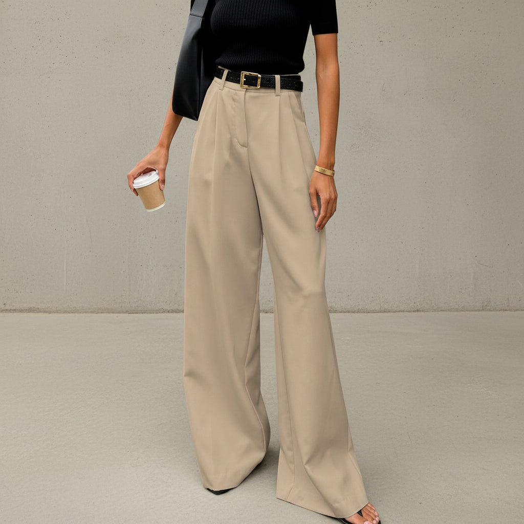 Marlene - Wide-leg pants without belt