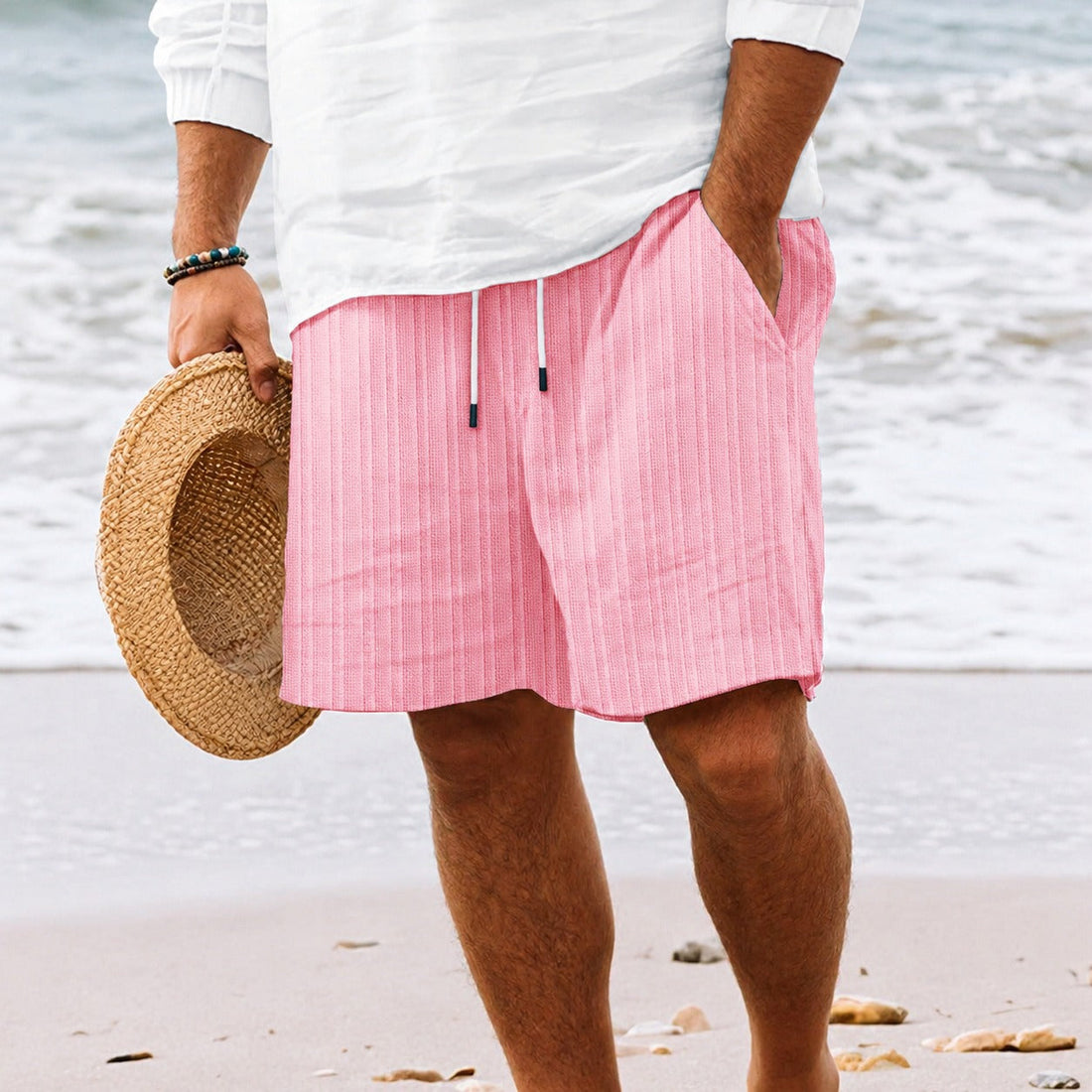 Simone - Casual Striped Beach Shorts