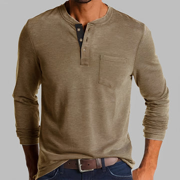 Dalton - Long Sleeve Henley Shirt