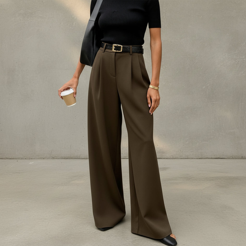 Marlene - Wide-leg pants without belt