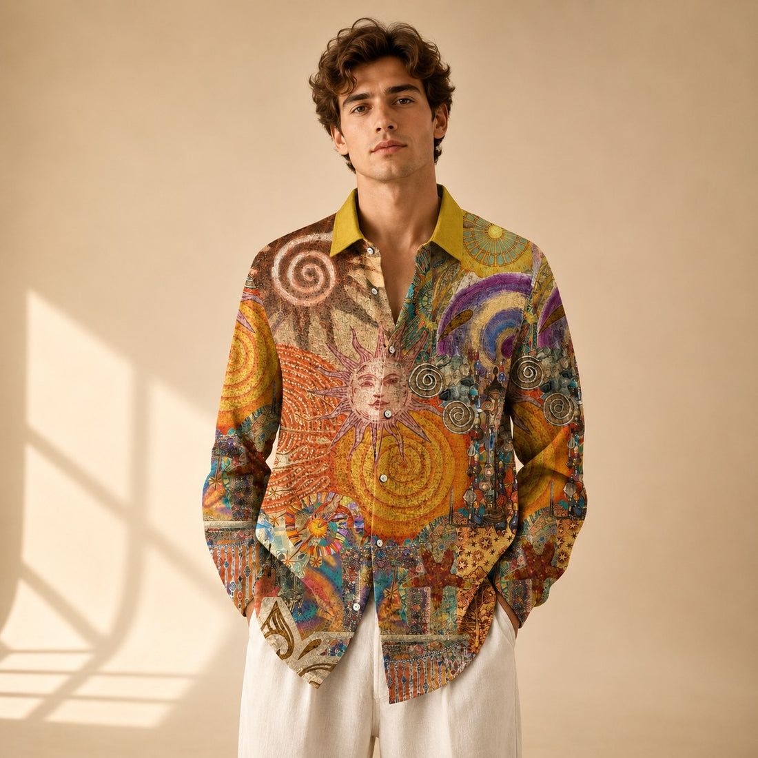 Neil - Artistic Printed Long Sleeved Shirt