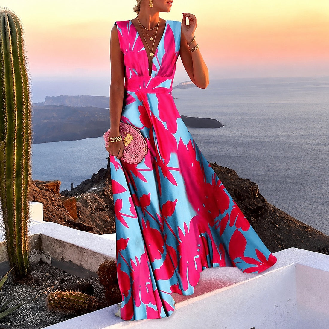 Kaylee - Stylish Sleeveless Maxi Dress