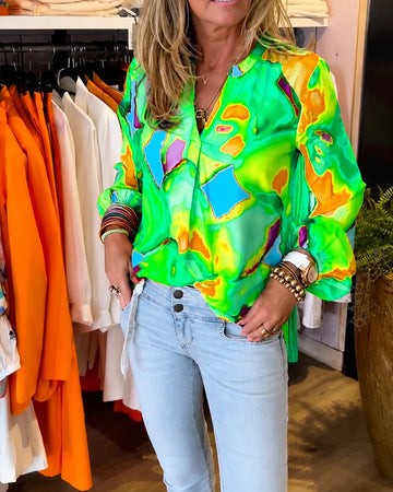 Daisie - Vibrant Long-sleeved Blouse