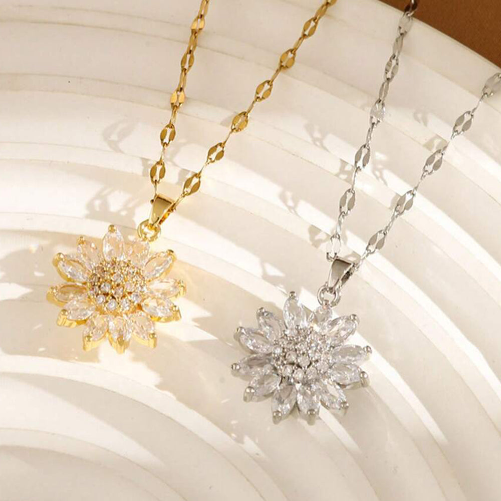 Anaya – Bright Sunflower Necklace with Spikes