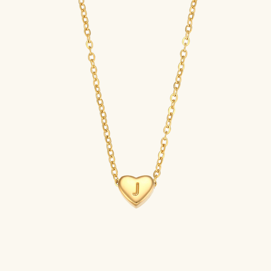 Heart - Gold Initials Necklace