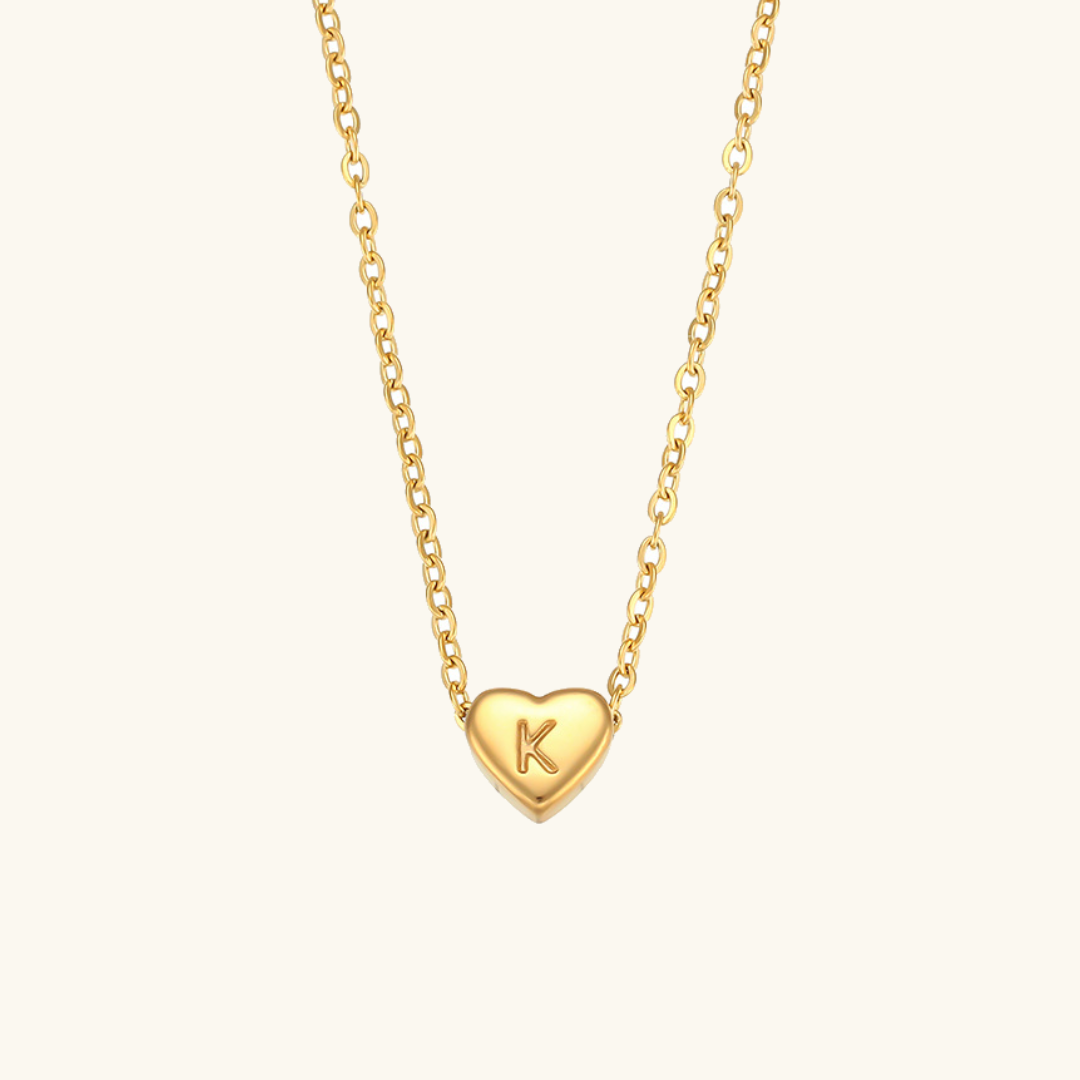 Heart - Gold Initials Necklace