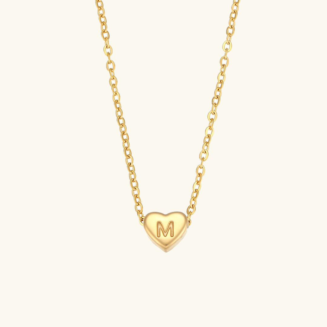 Heart - Gold Initials Necklace