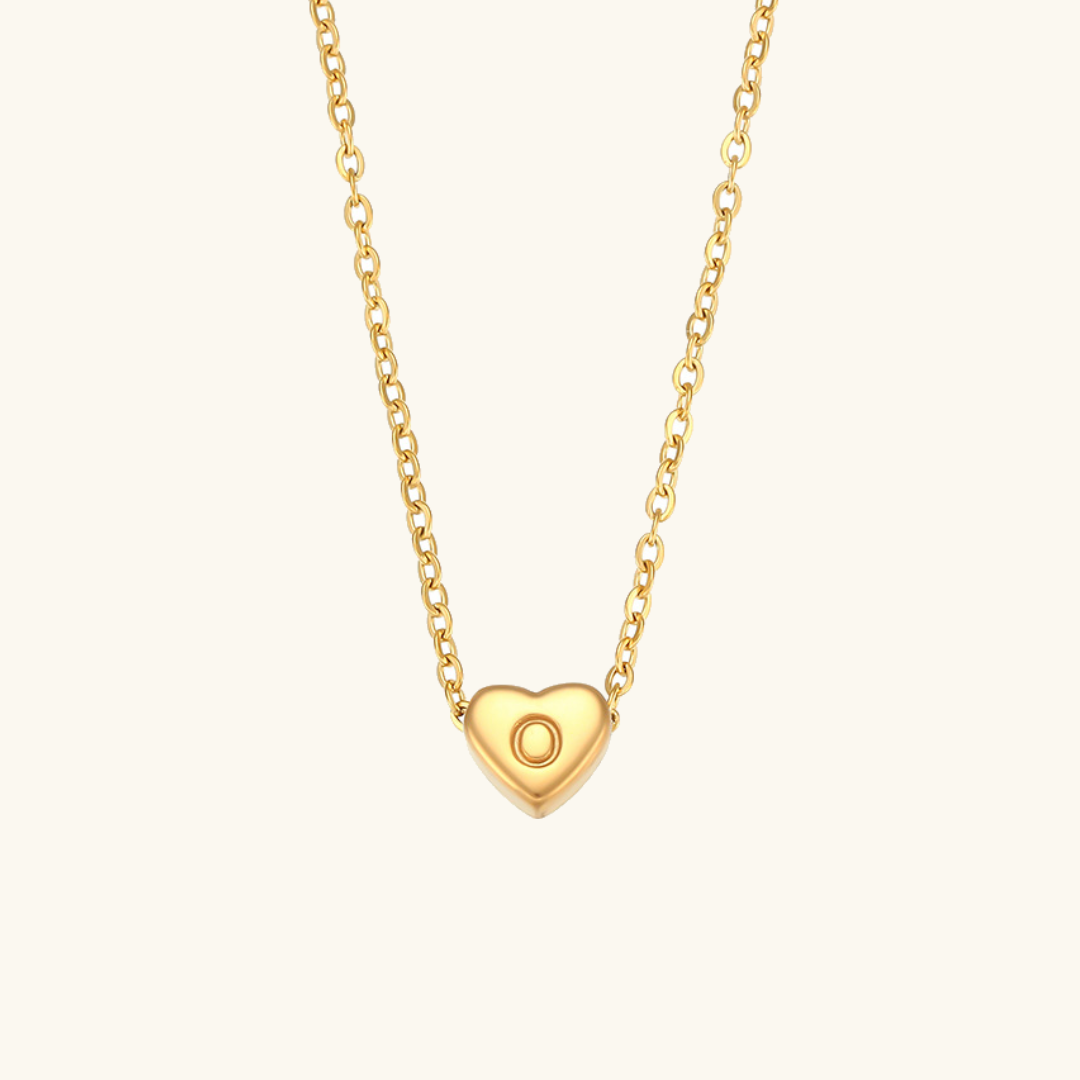 Heart - Gold Initials Necklace