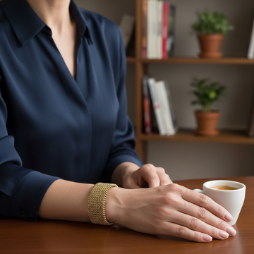 Stripe – Bracelet with engraved cable