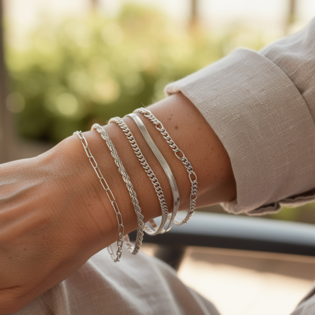 Elara – Set of Minimalist Bracelets for Women