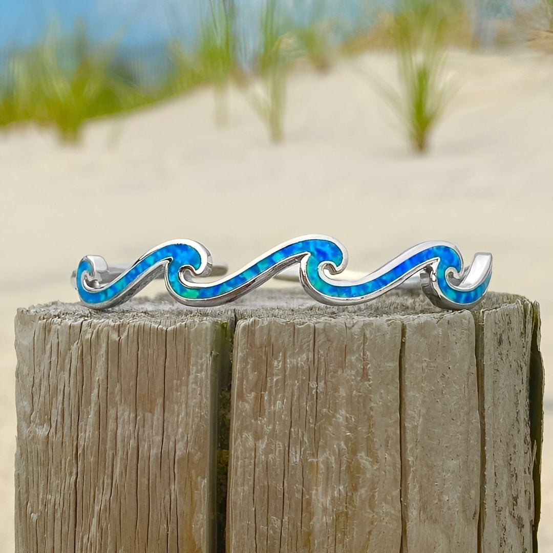 Naya – Opal and Silver Wave Bracelet